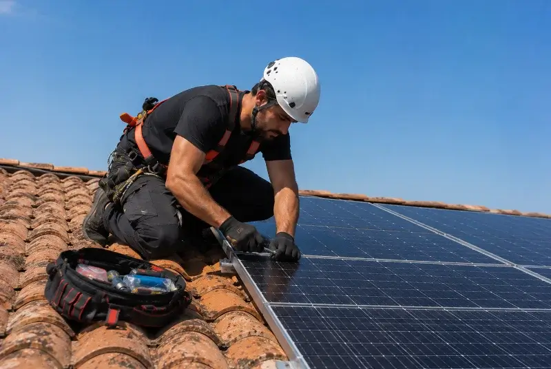 Maintenance et monitoring de panneaux solaires à Gijounet